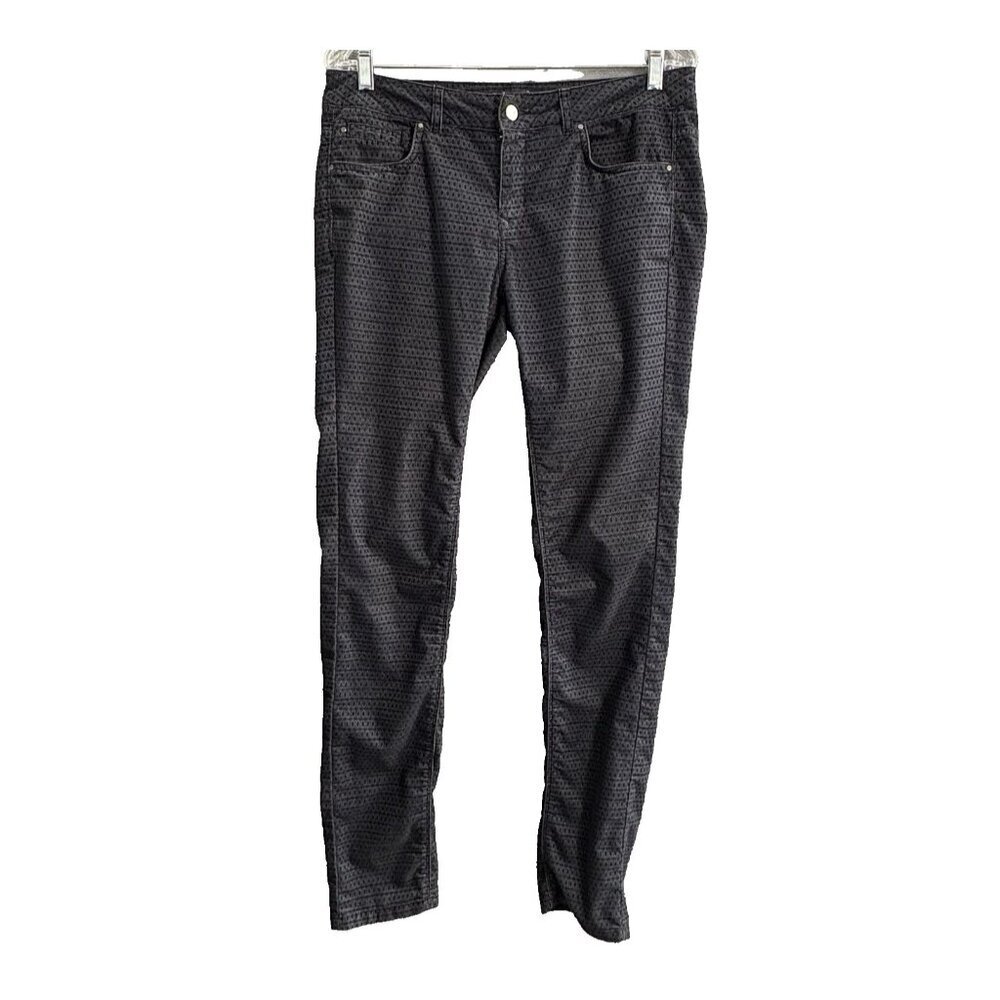 RICHMOND Women Skinny Mid Rise Pants Size 28 Black Corduroy Work Casual 38-5